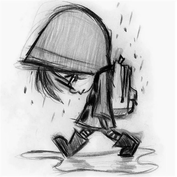 Рисунки для срисовки грустные про любовь