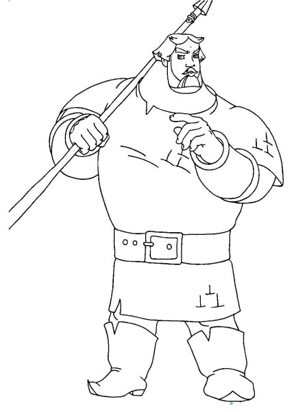 Илья Муромец раскраска для детей