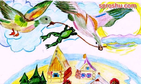 Иллюстрация лягушка путешественница 3 класс