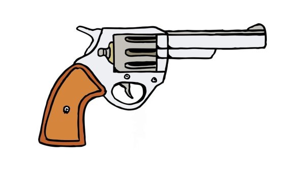 Револьвер нарисованный