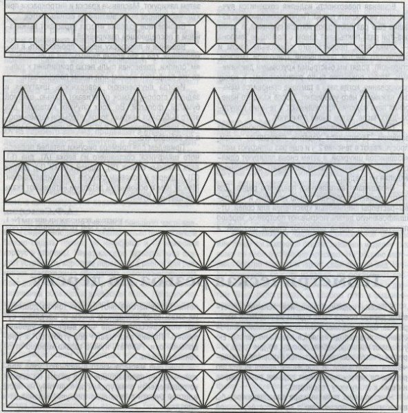 Геометрические узоры по клеточкам