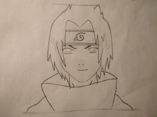 Саске из аниме Наруто для срисовки