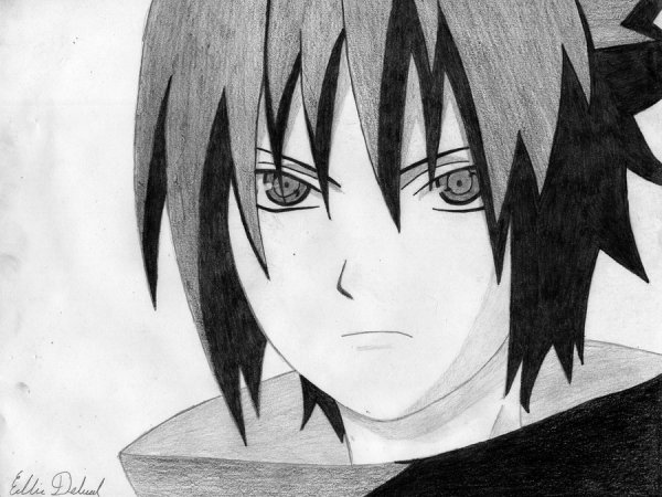 Саске Учиха для срисовки