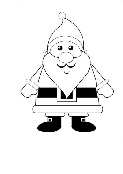 Легкое рисование Деда Мороза