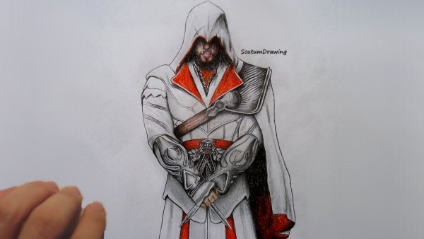Assassins Creed Эцио для срисовки