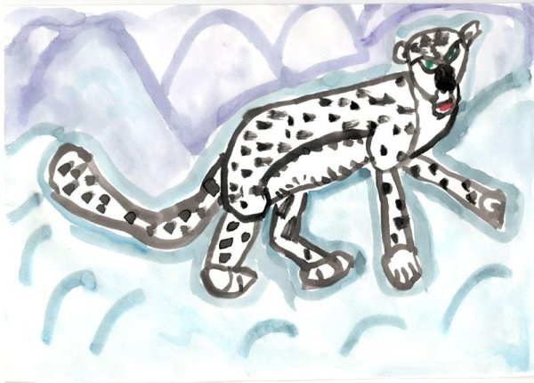 Снежный Барс рисунок