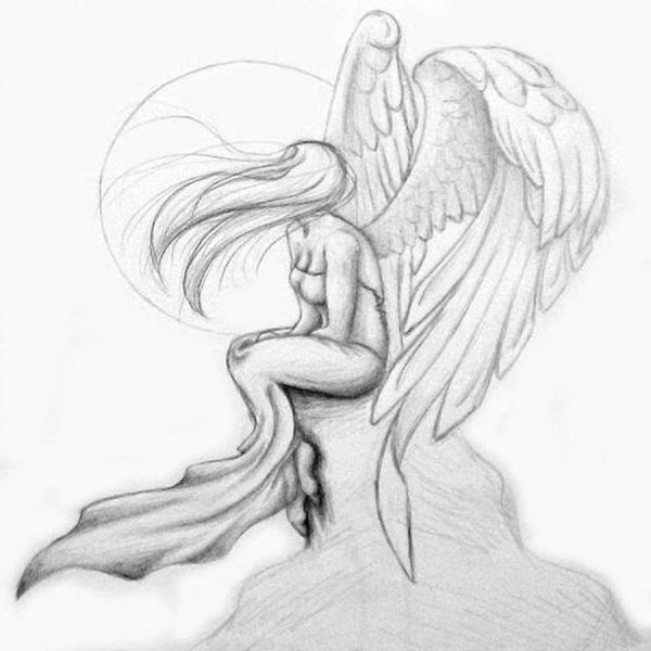 Срисовать ангела