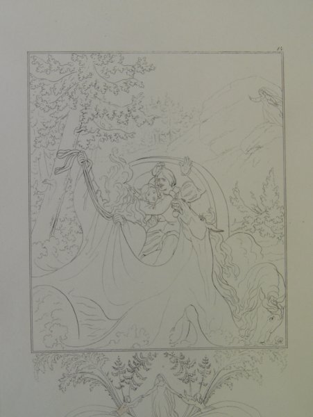 Отражение в зеркале карандашом