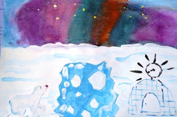 Арктика рисунки детей