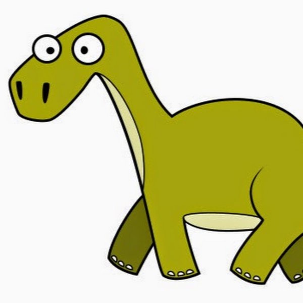 Рисуем мультяшного динозавра
