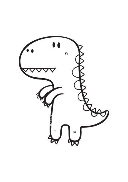 Милые Динозаврики для срисовки