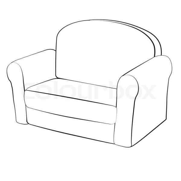 Диван рисунок карандашом