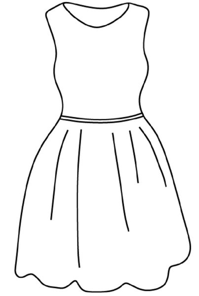 Раскраска платье