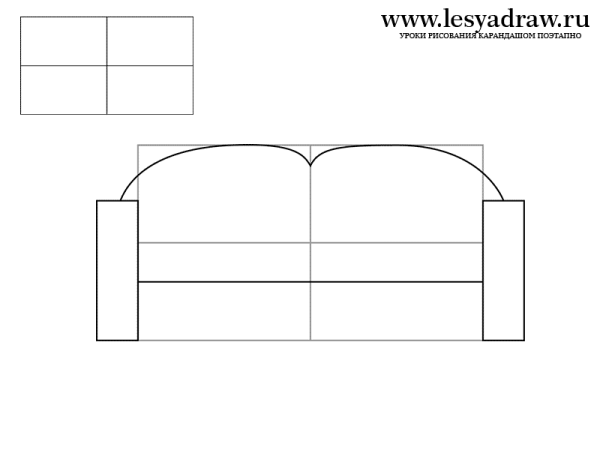 Диван раскраска для детей