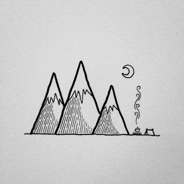 Горы рисунок для детей