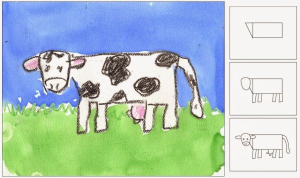 Рисование корова в подготовительной группе