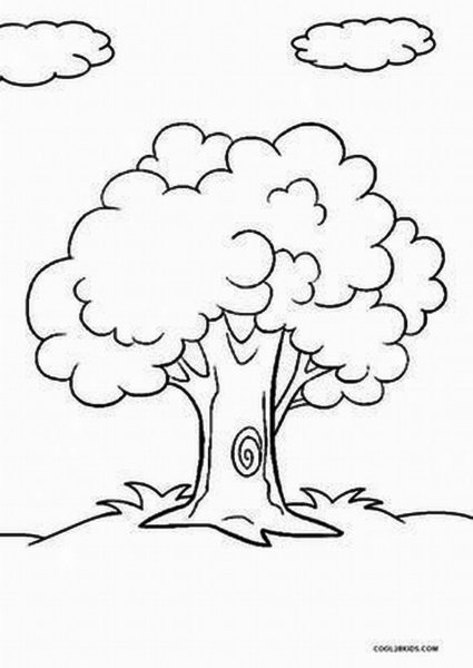 Дуб карандашом для детей