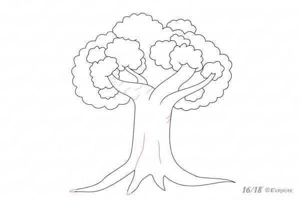 Лёгкие рисунки дерева