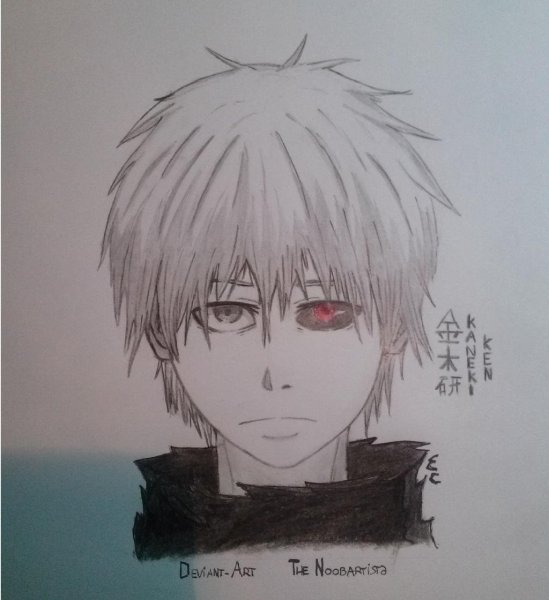 Канеки Кен рисунок