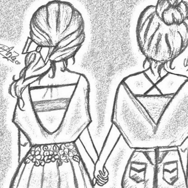 Рисунки для срисовки для сестры