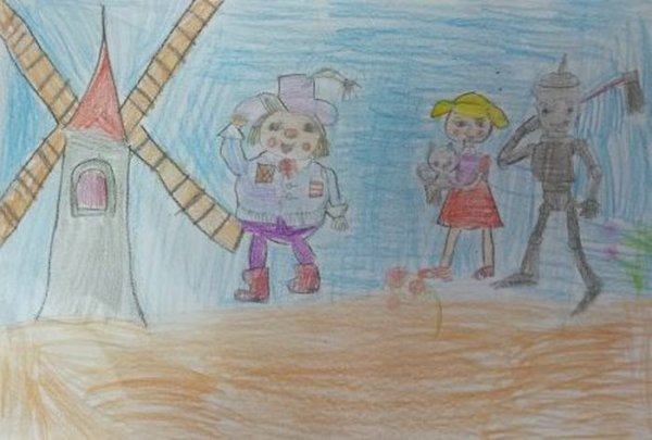 Рисование волшебник изумрудного города