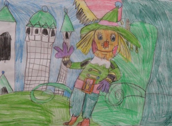 Рисунок волшебник изумрудного города изумрудный город