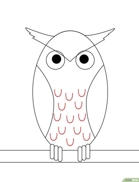 Рисунок Совы легкий