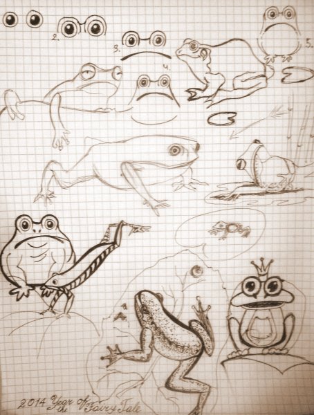 Лягушка для скетчбука