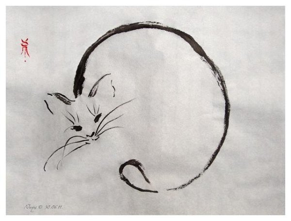 Архитектурный пейзаж тушью