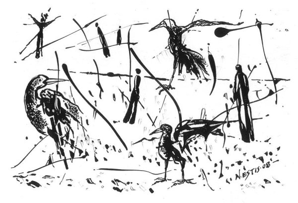 Картины тушью