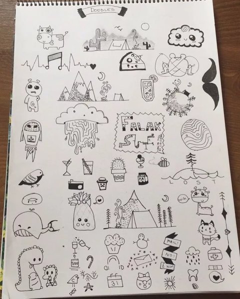 Лёкгкие рисунки для скейч бука