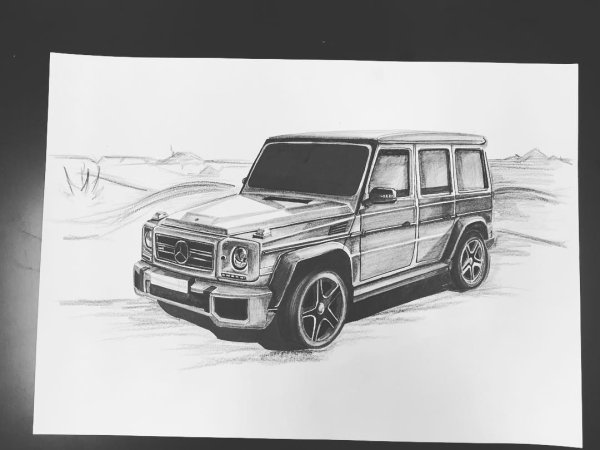 Рисование машина Гелик