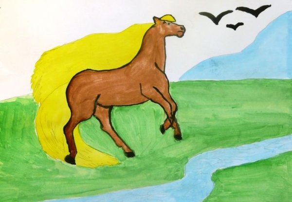 Степь рисунок