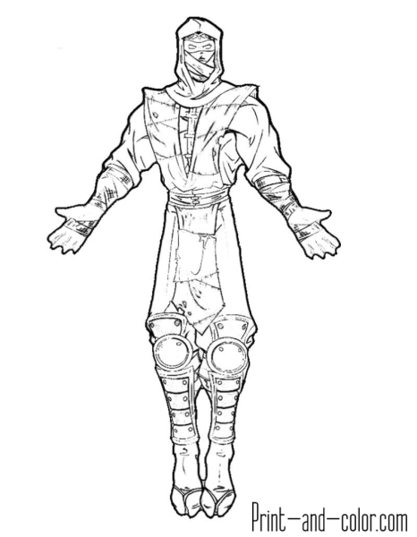 Раскраски для мальчиков мортал комбат Ермак