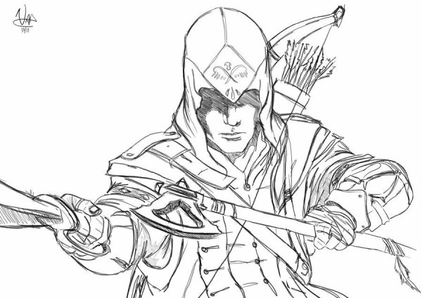 Раскраска ассасин Крид