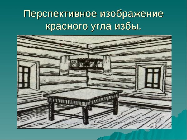 Красный угол в русской избе 5 класс