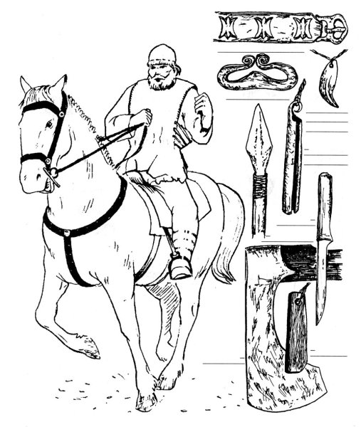 Занятия древних славян рисунок легкий