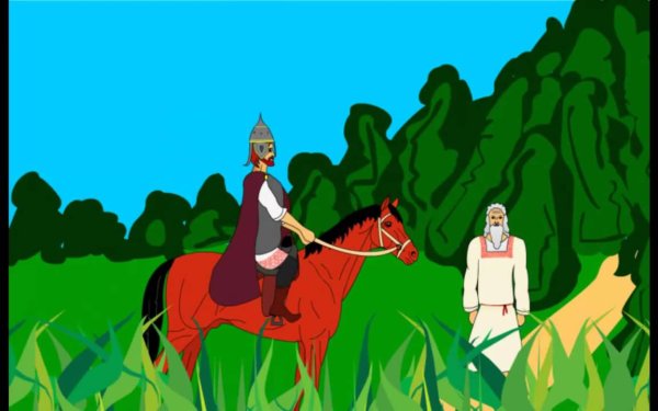 Поэтапное рисование богатыря на коне