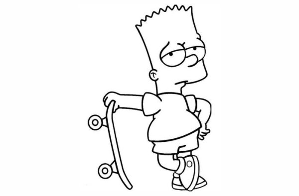 Барт симпсон рисунок