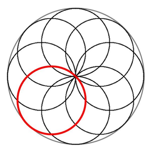 Узор из окружностей с помощью циркуля