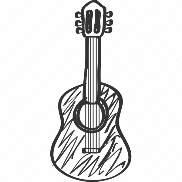 Классическая гитара эскиз