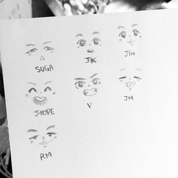 Рисунки корейцев легкие