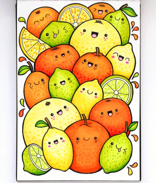 Фрукты для скетчбука