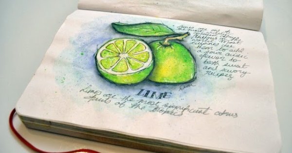 Фрукты маркерами для начинающих