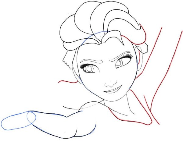 Рисуем Эльзу поэтапно