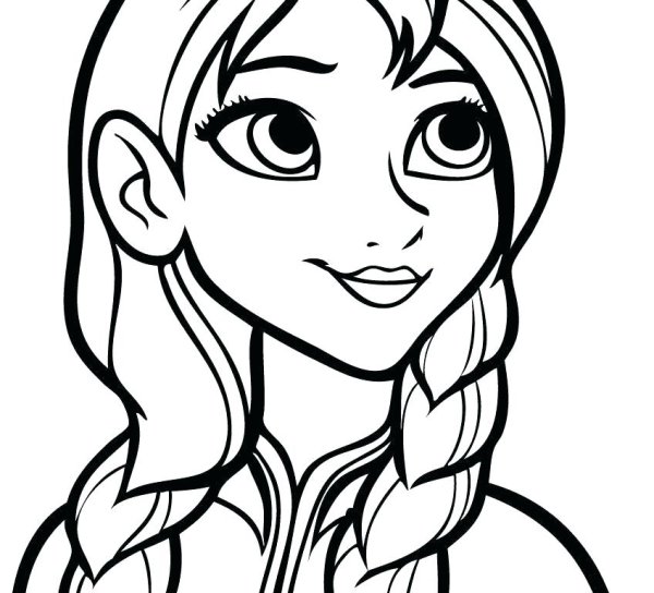 Голова Эльзы раскраска