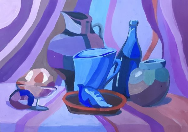 Декоративный натюрморт разбеленный колорит