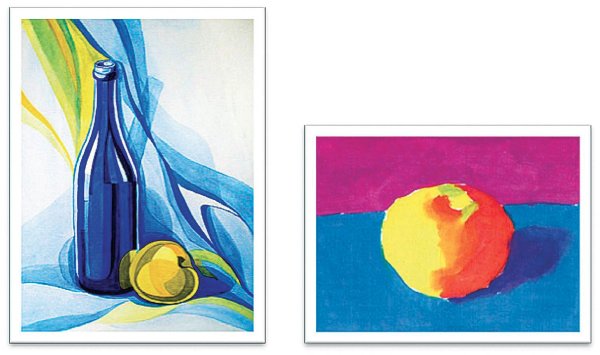 Натюрморт на контрастные цвета