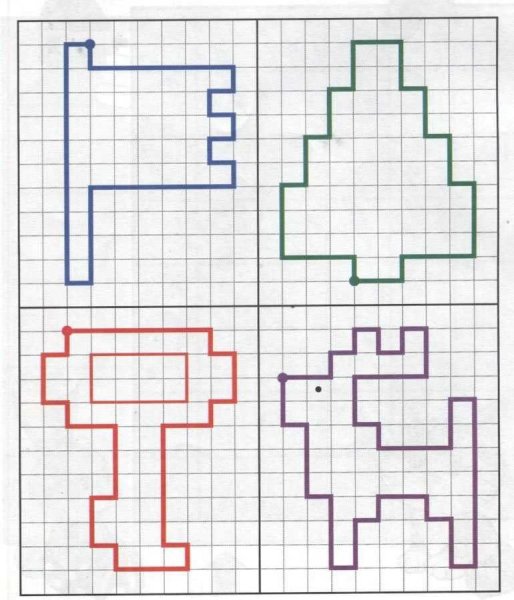 Рисунок по клеточкам для детей