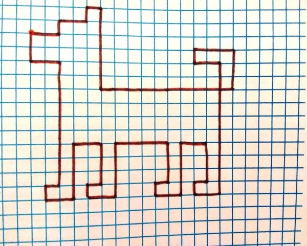 Рисование по клеткам для детей